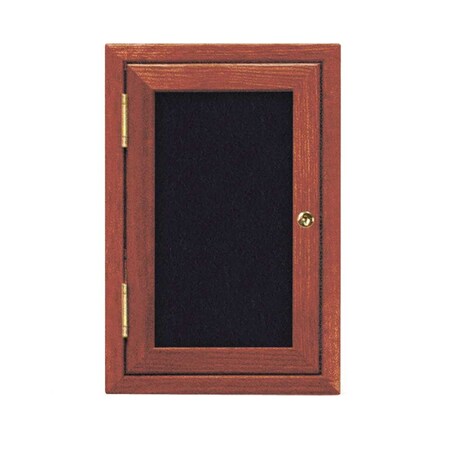 United Visual Products Single Door Enclosed Radius EZ Tack Board, 24"x36", Header, White/White UV7011EZ-WHITE-WHITE